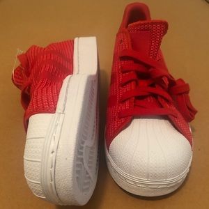 Adidas originals red and white size 7 women’s